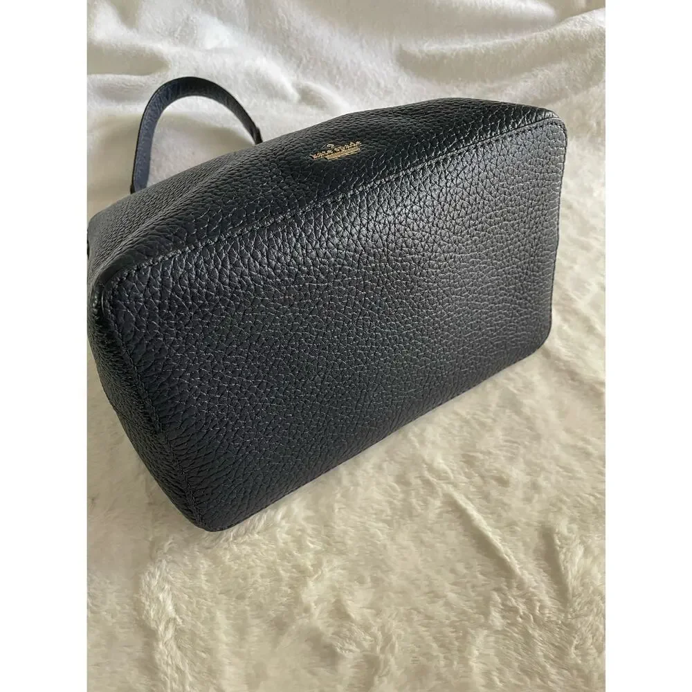 NWOT new Kate Spade Black Pebbled Leather Shoulder Bucket Bag